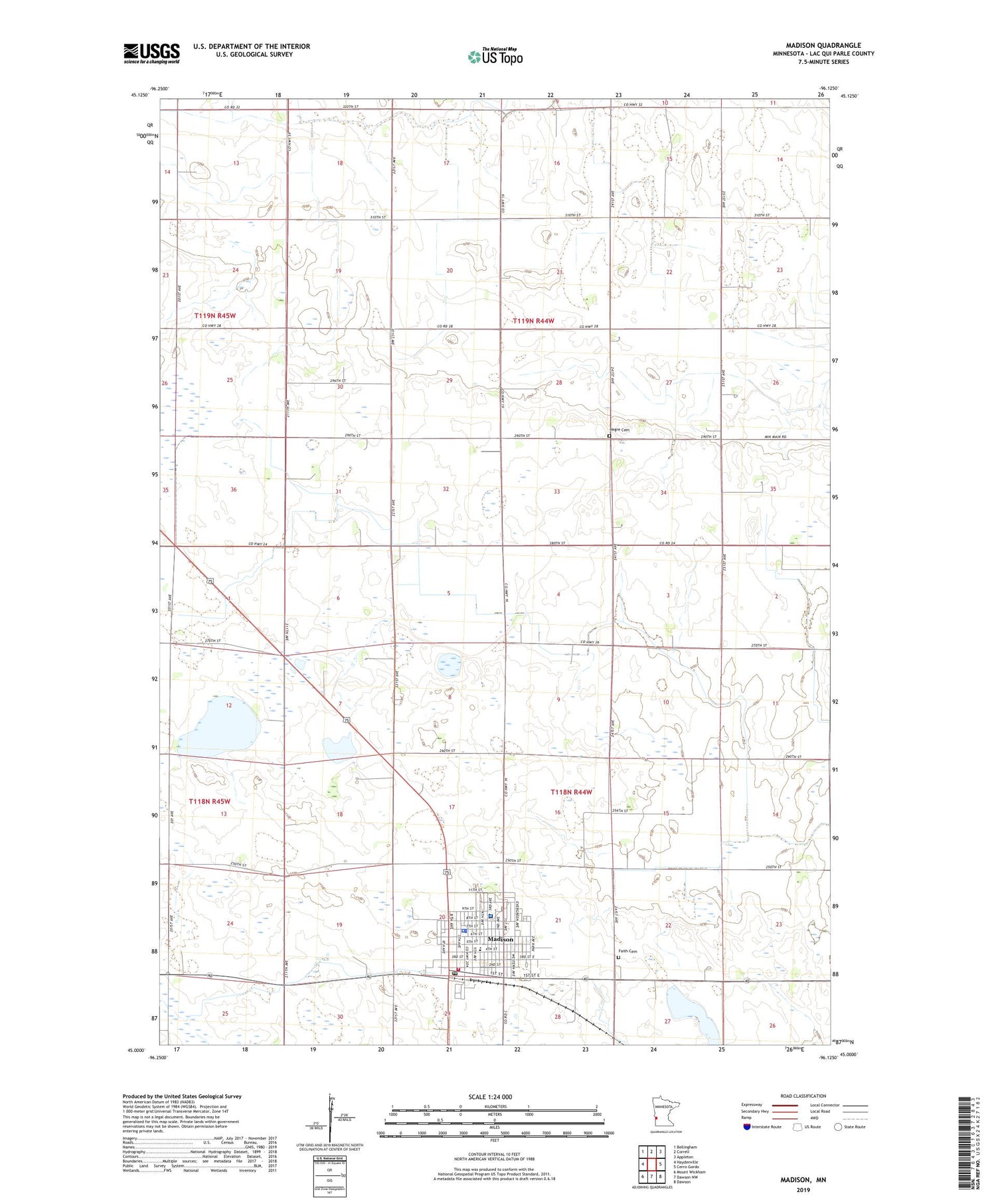 Madison Minnesota US Topo Map Image