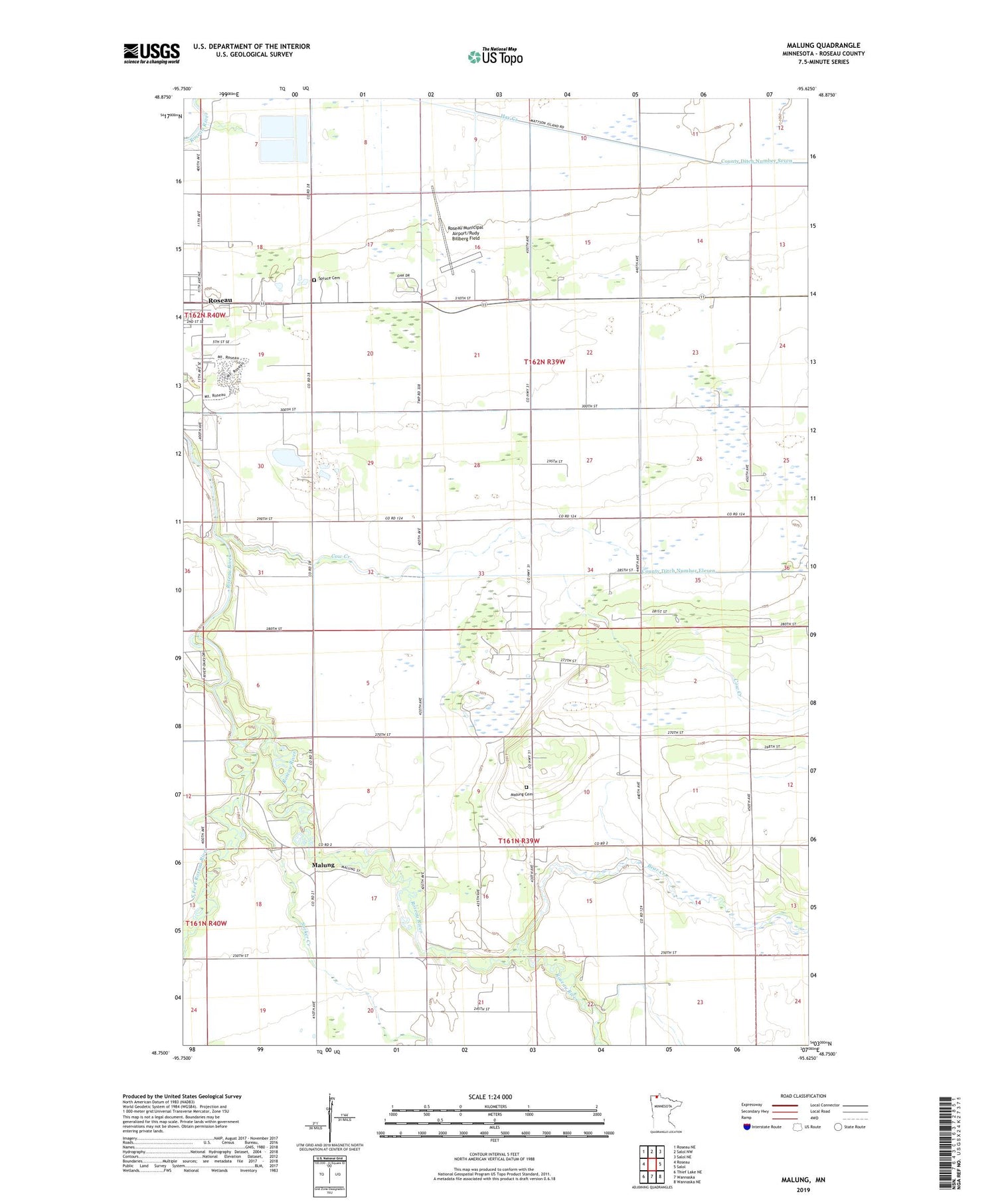 Malung Minnesota US Topo Map Image