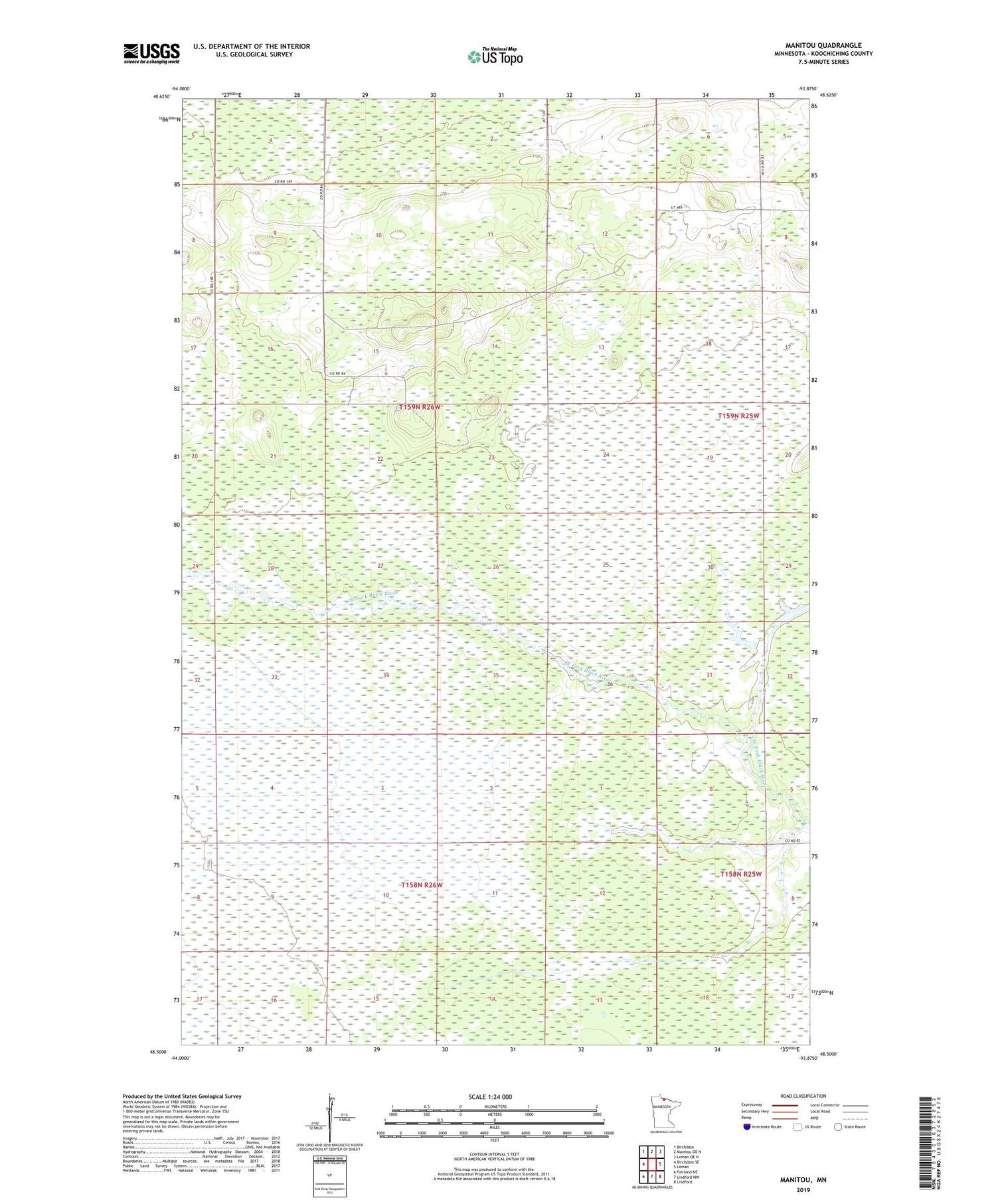 Manitou Minnesota US Topo Map Image