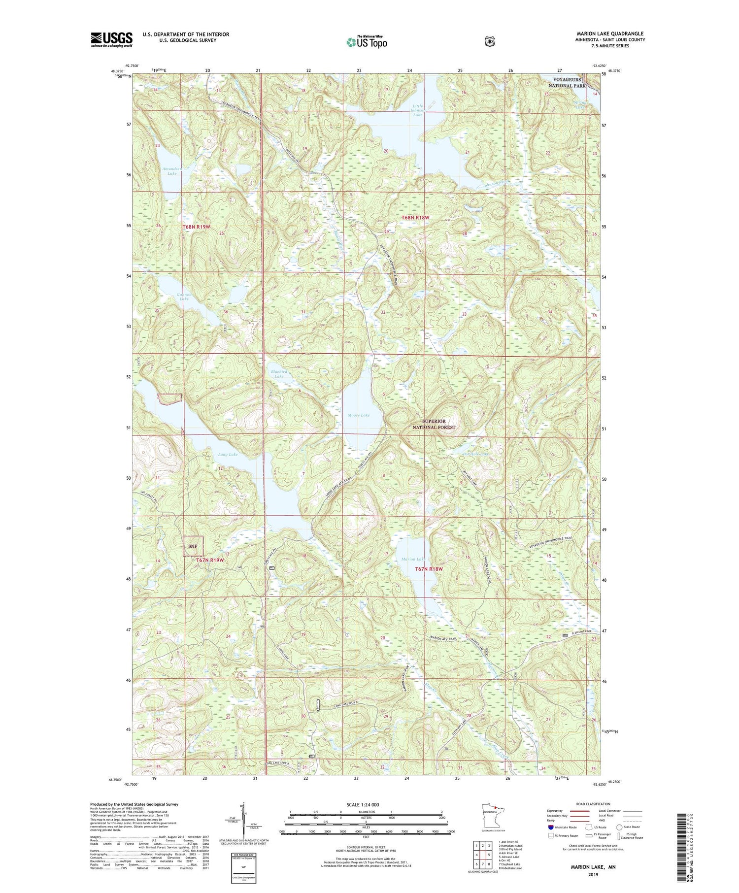 Marion Lake Minnesota US Topo Map Image