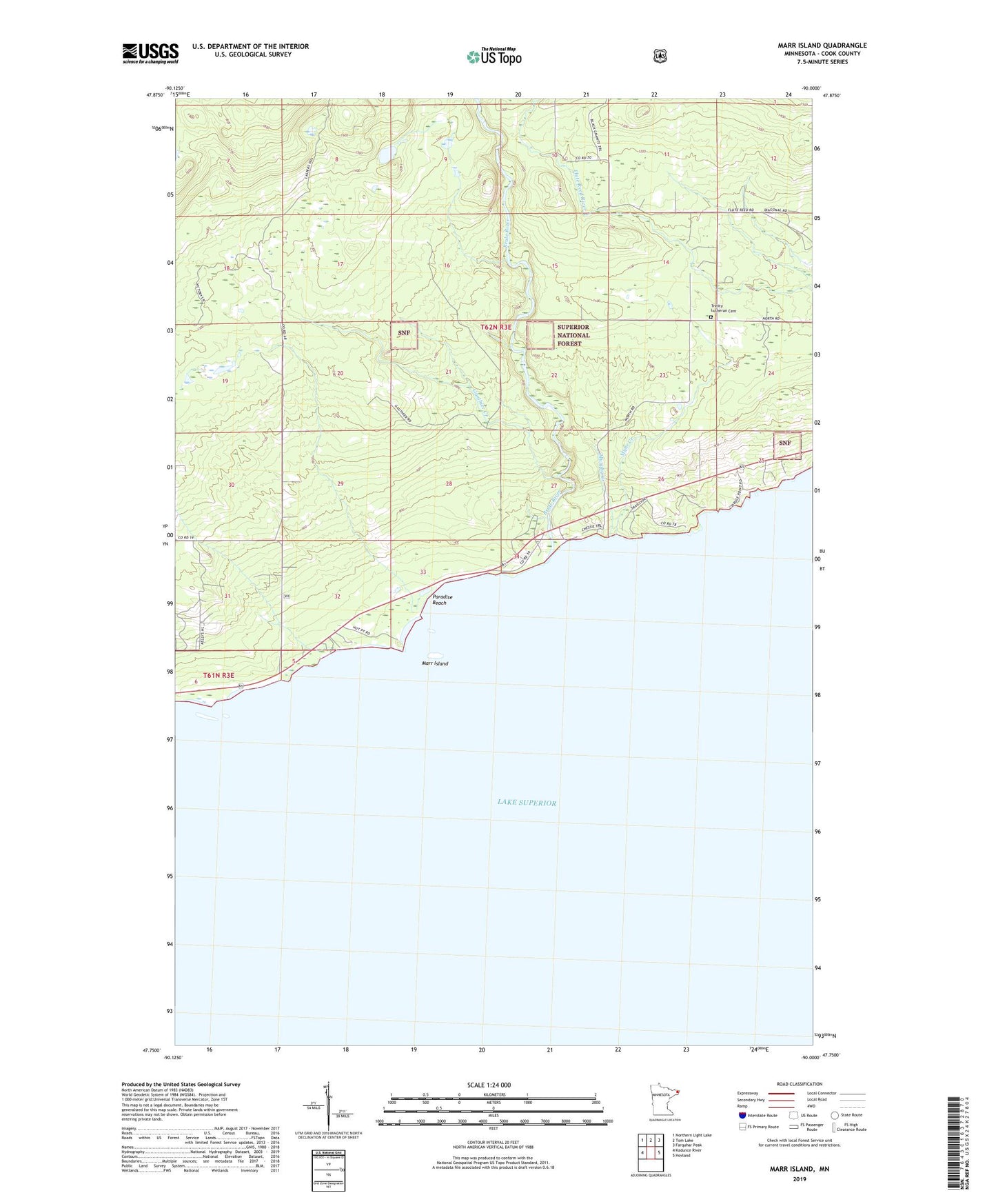 Marr Island Minnesota US Topo Map Image