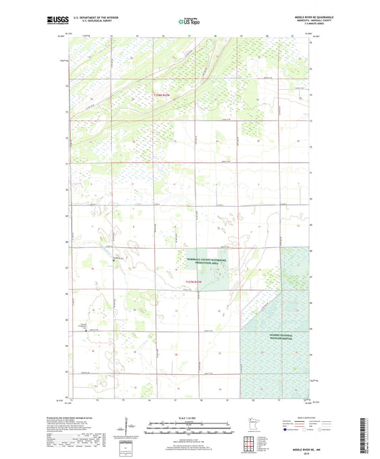 Middle River NE Minnesota US Topo Map Image