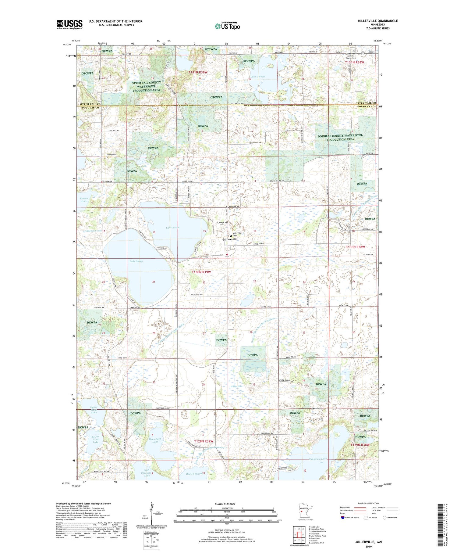 Millerville Minnesota US Topo Map Image