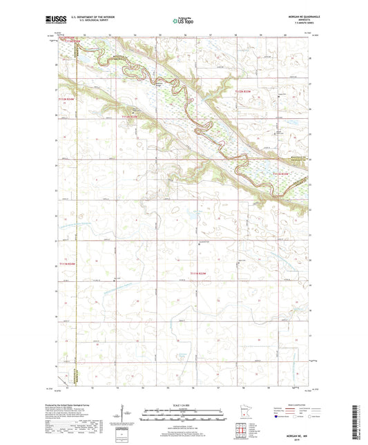 Morgan NE Minnesota US Topo Map Image