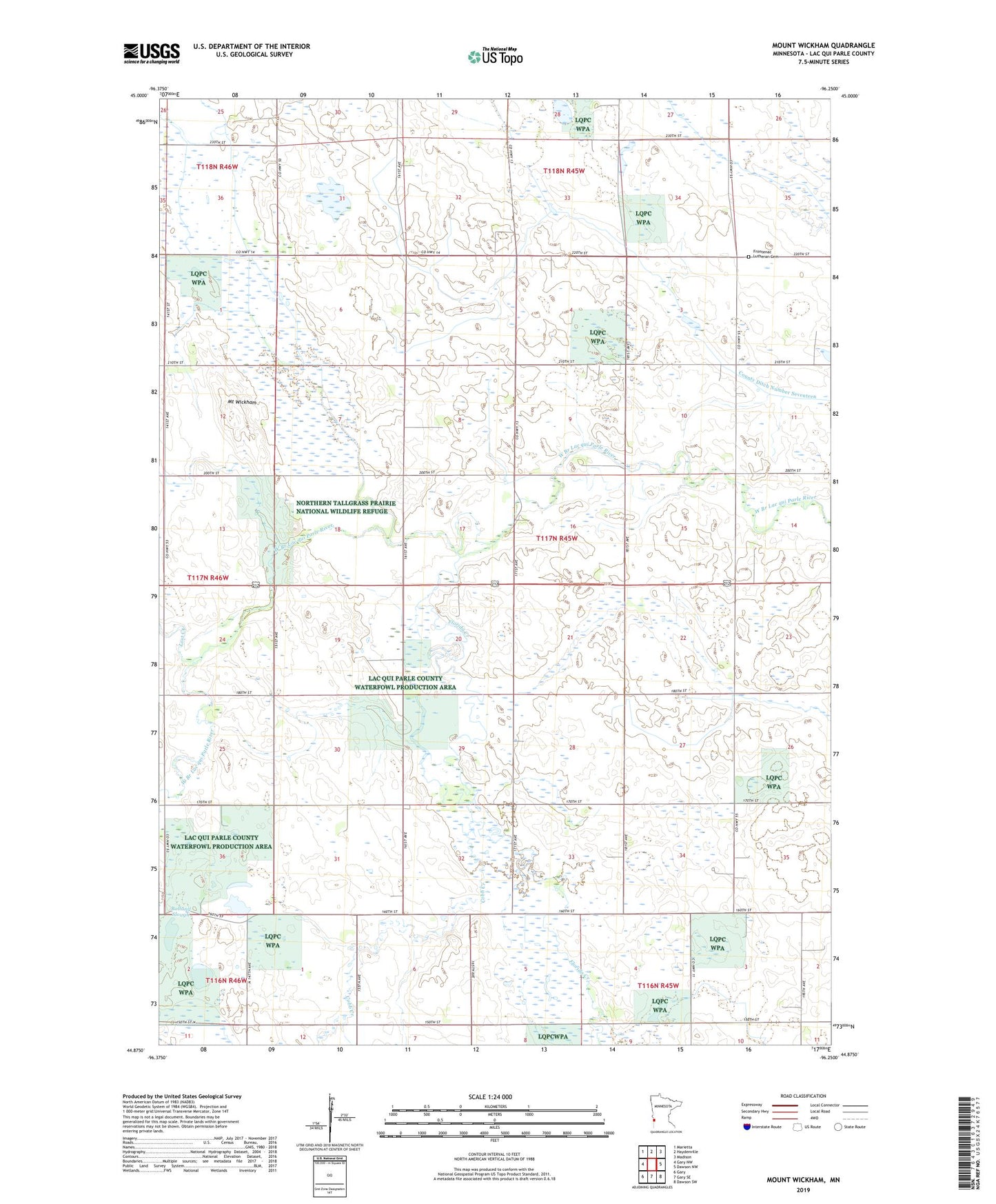 Mount Wickham Minnesota US Topo Map Image