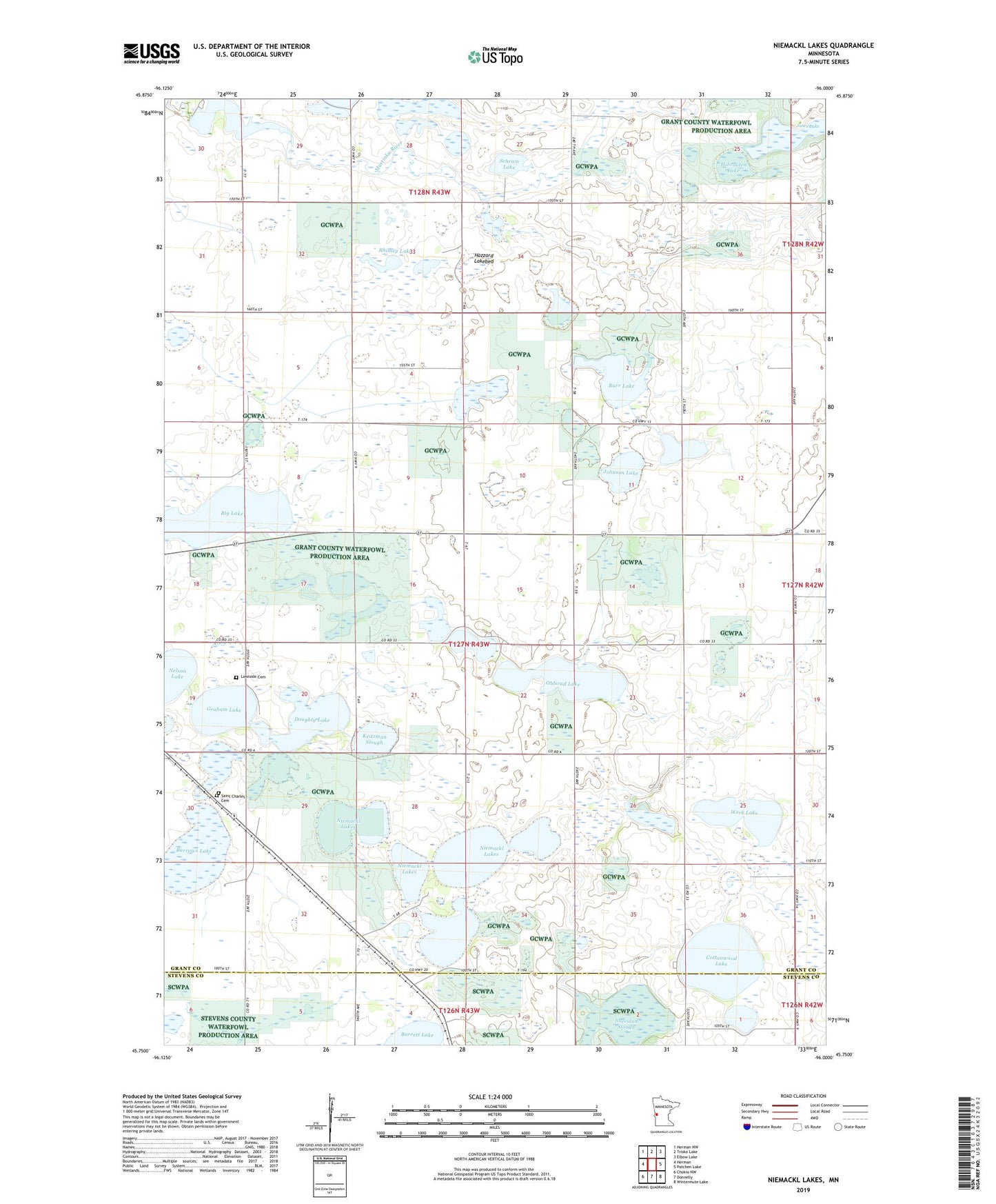Niemackl Lakes Minnesota US Topo Map Image