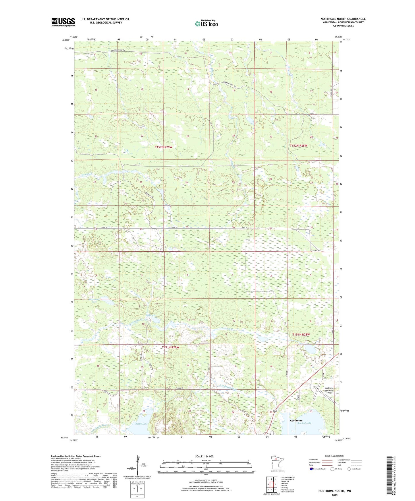 Northome North Minnesota US Topo Map Image