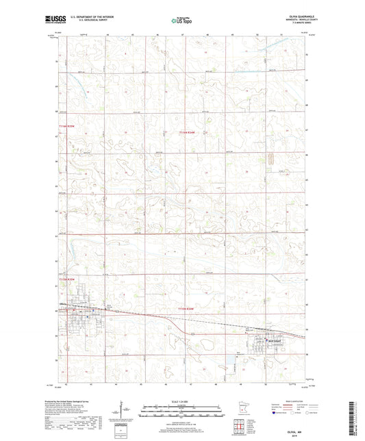 Olivia Minnesota US Topo Map Image