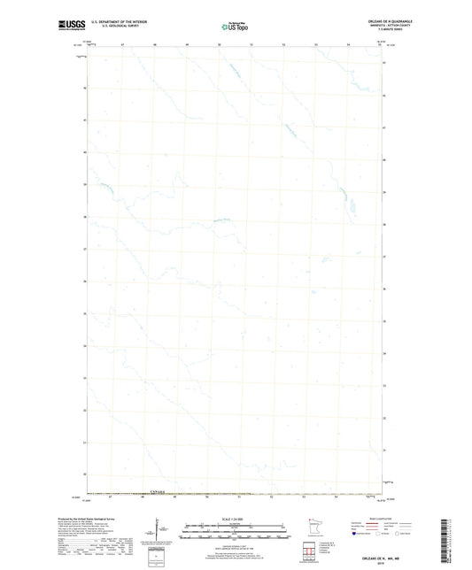 Orleans OE N Minnesota US Topo Map Image