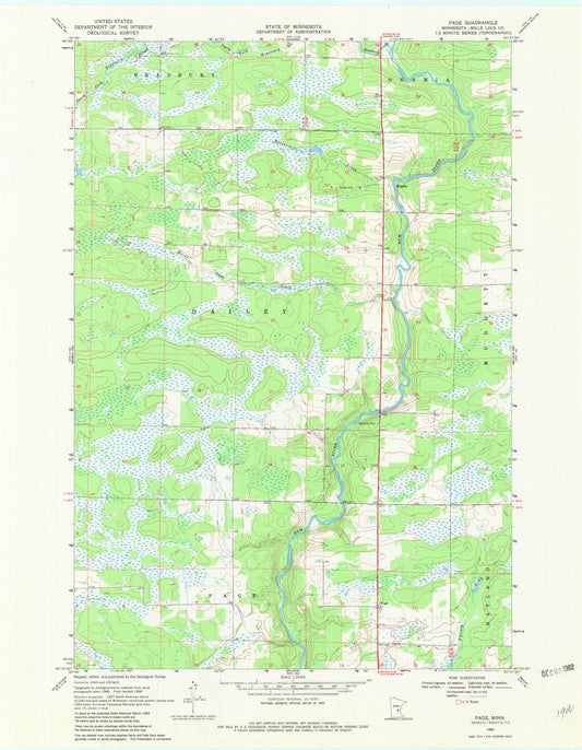 Classic USGS Page Minnesota 7.5'x7.5' Topo Map Image