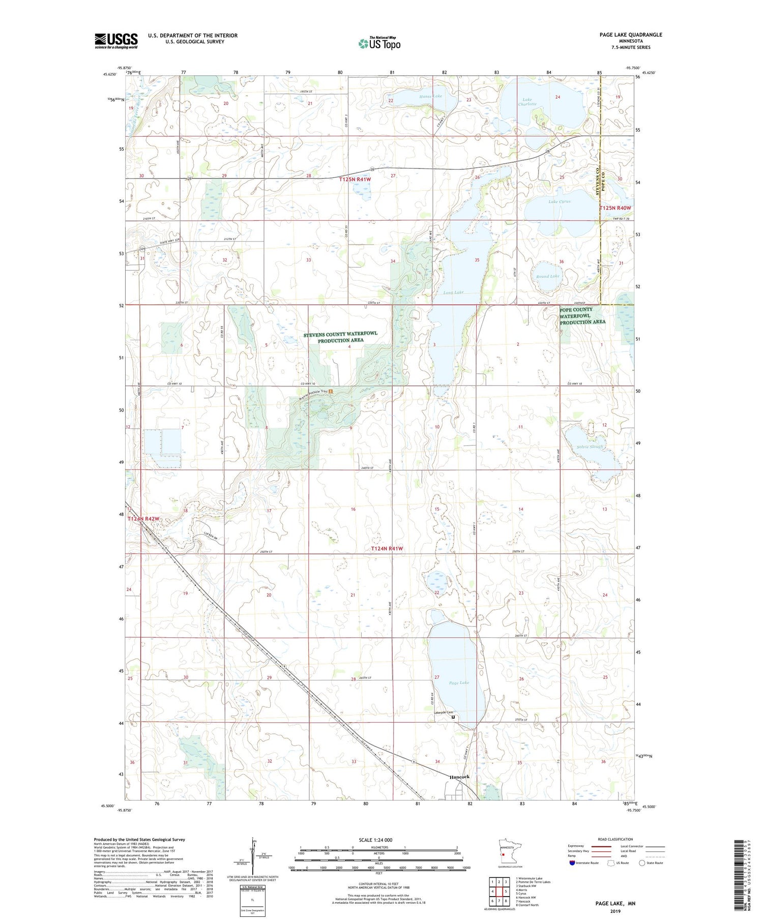 Page Lake Minnesota US Topo Map Image