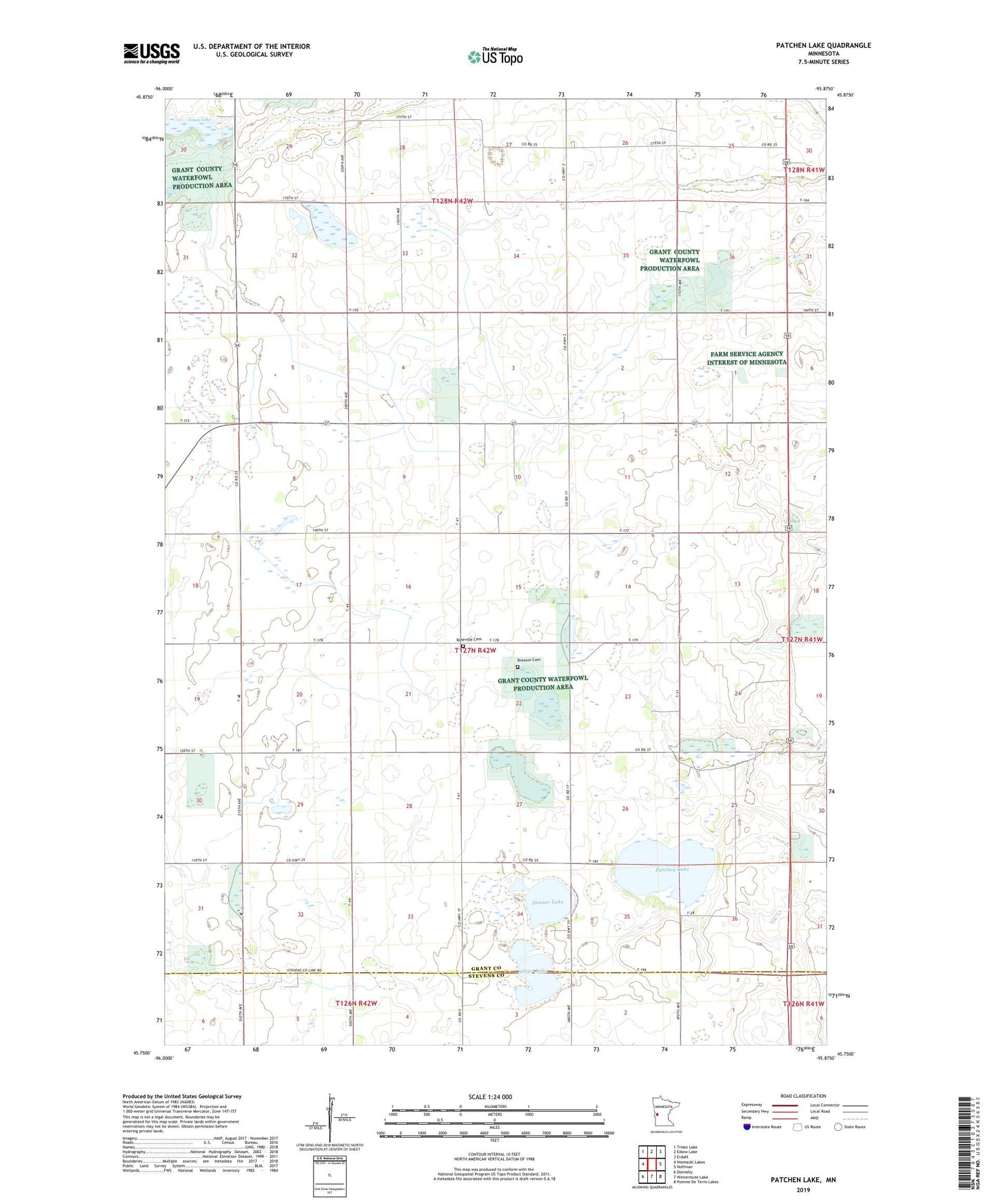 Patchen Lake Minnesota US Topo Map Image