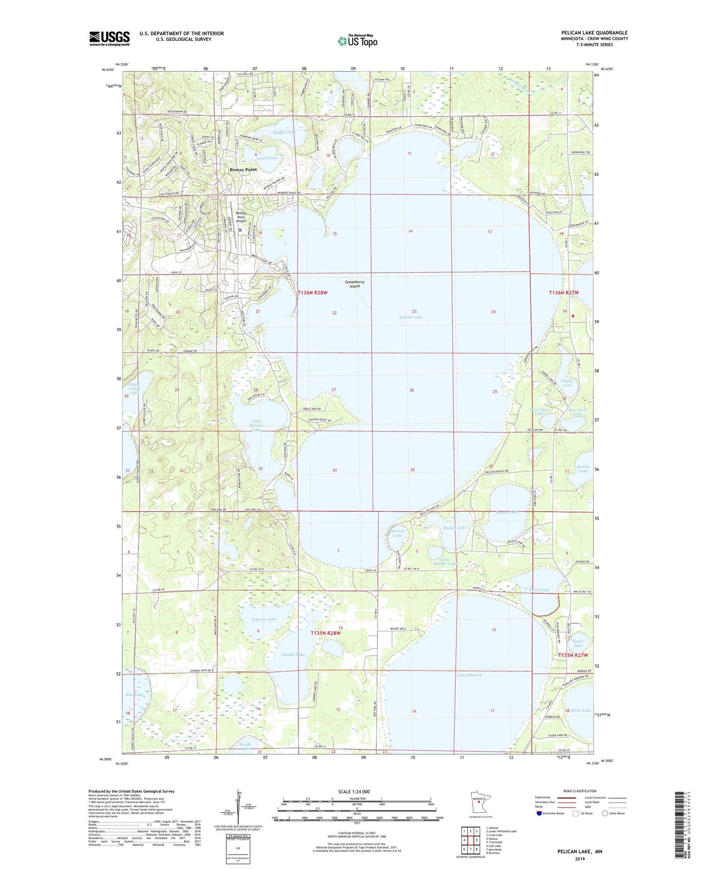 Pelican Lake Minnesota US Topo Map Image