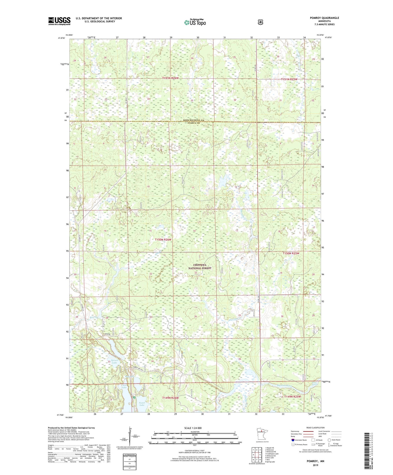 Pomroy Minnesota US Topo Map Image
