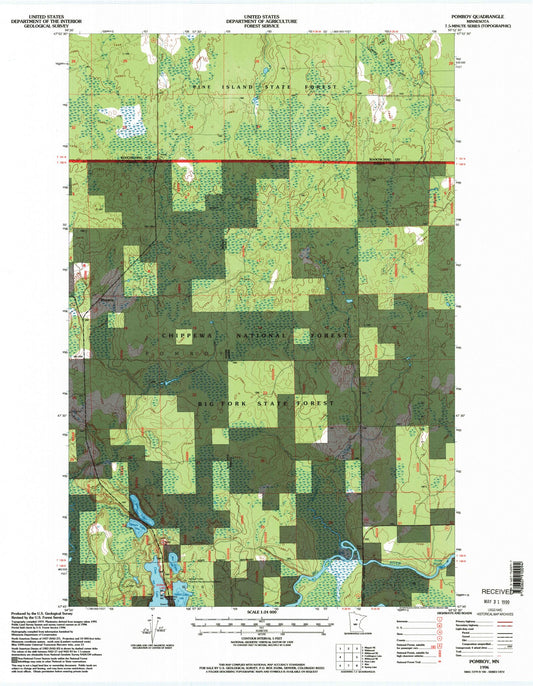 Classic USGS Pomroy Minnesota 7.5'x7.5' Topo Map Image