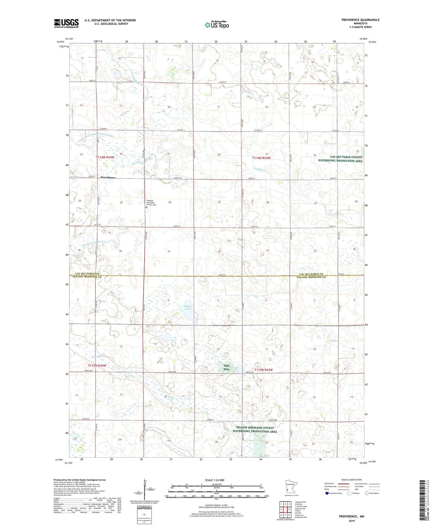 Providence Minnesota US Topo Map Image