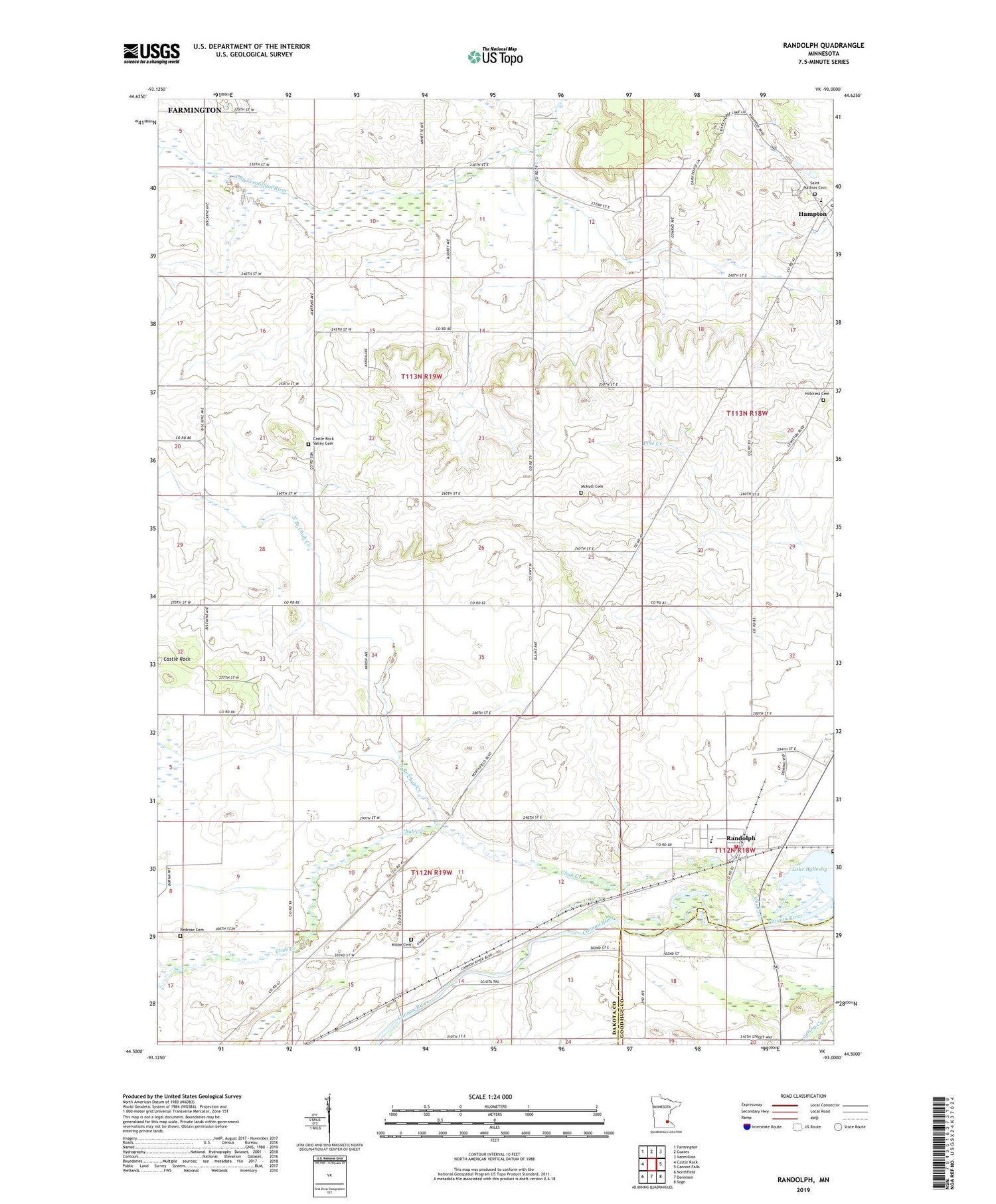 Randolph Minnesota US Topo Map Image