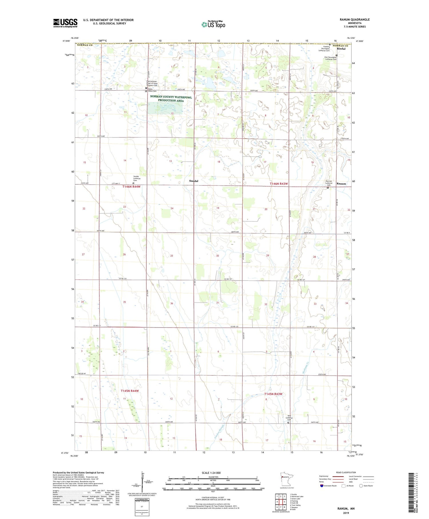 Ranum Minnesota US Topo Map Image