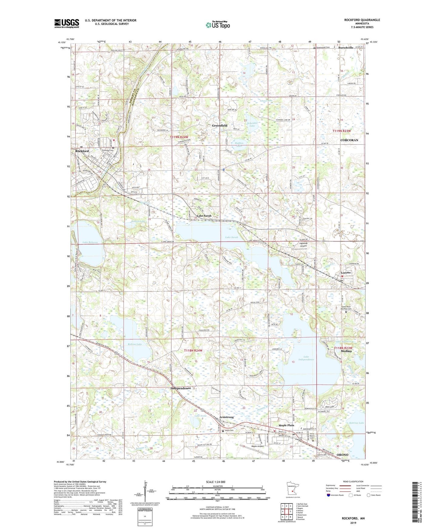 Rockford Minnesota US Topo Map Image