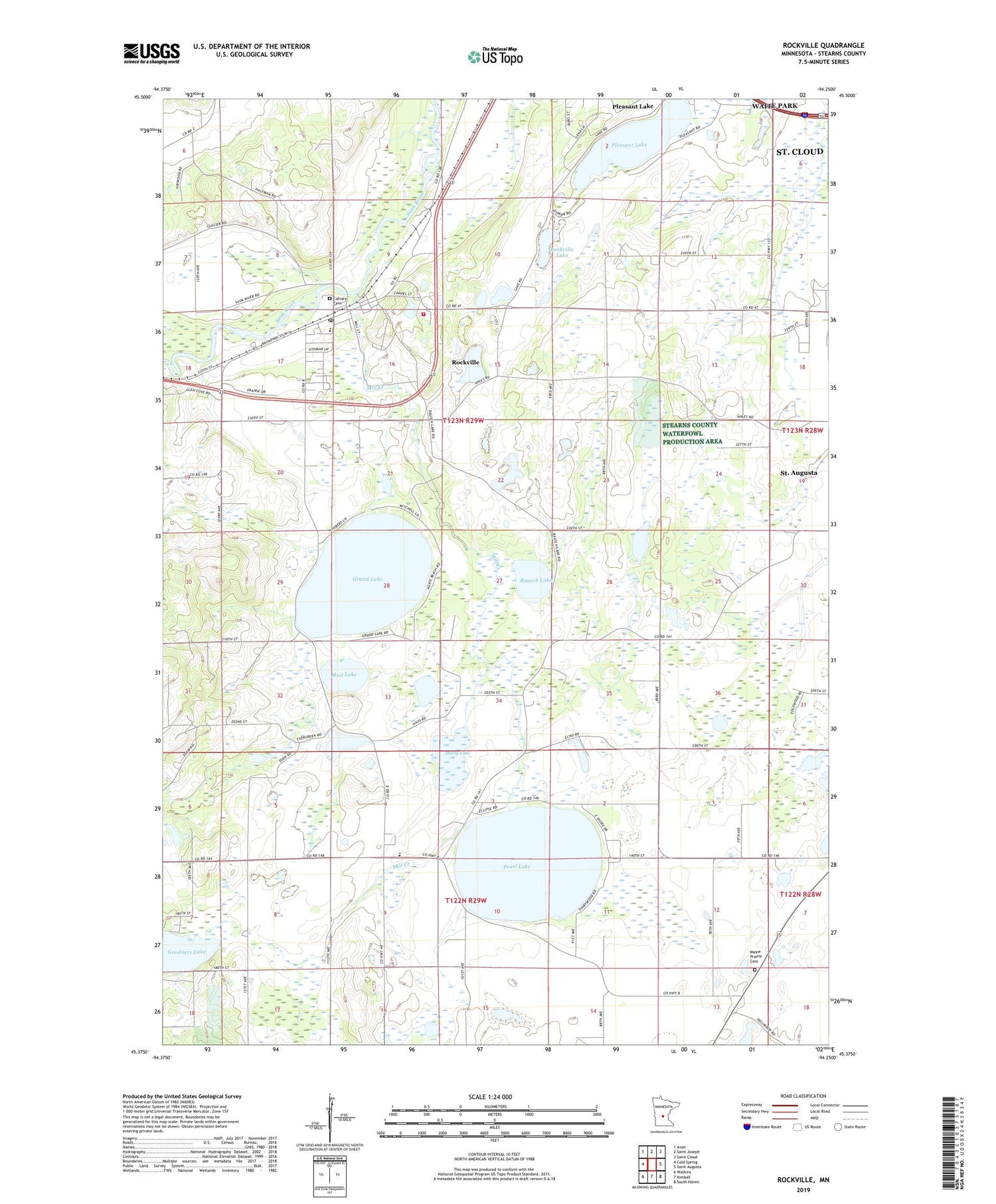 Rockville Minnesota US Topo Map Image