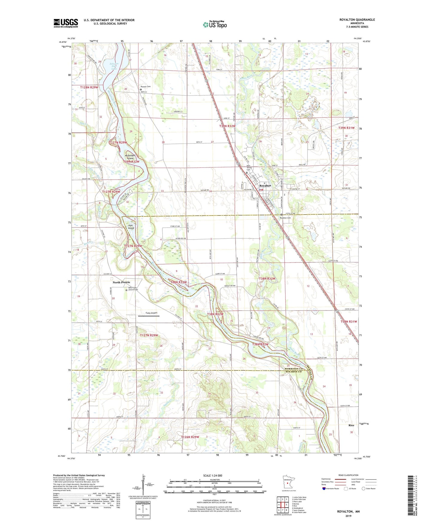 Royalton Minnesota US Topo Map Image