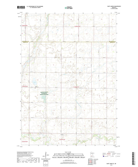 Saint James SE Minnesota US Topo Map Image