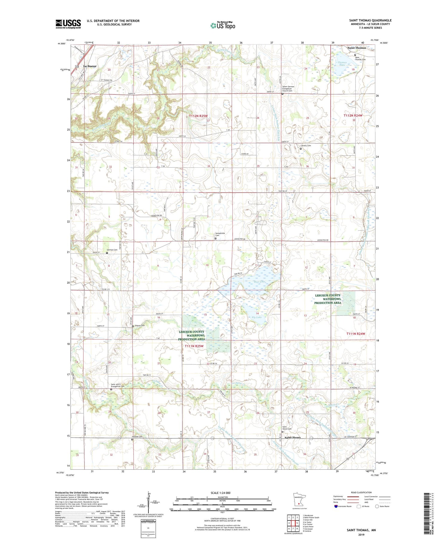 Saint Thomas Minnesota US Topo Map Image