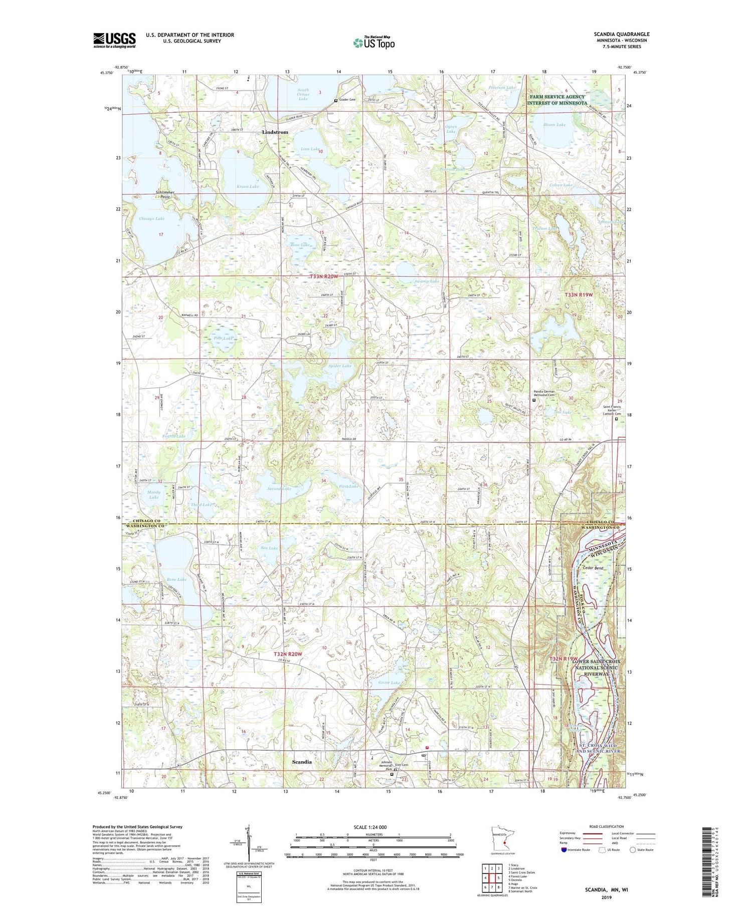 Scandia Minnesota US Topo Map Image