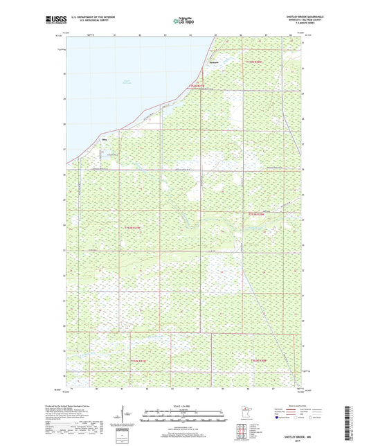 Shotley Brook Minnesota US Topo Map Image