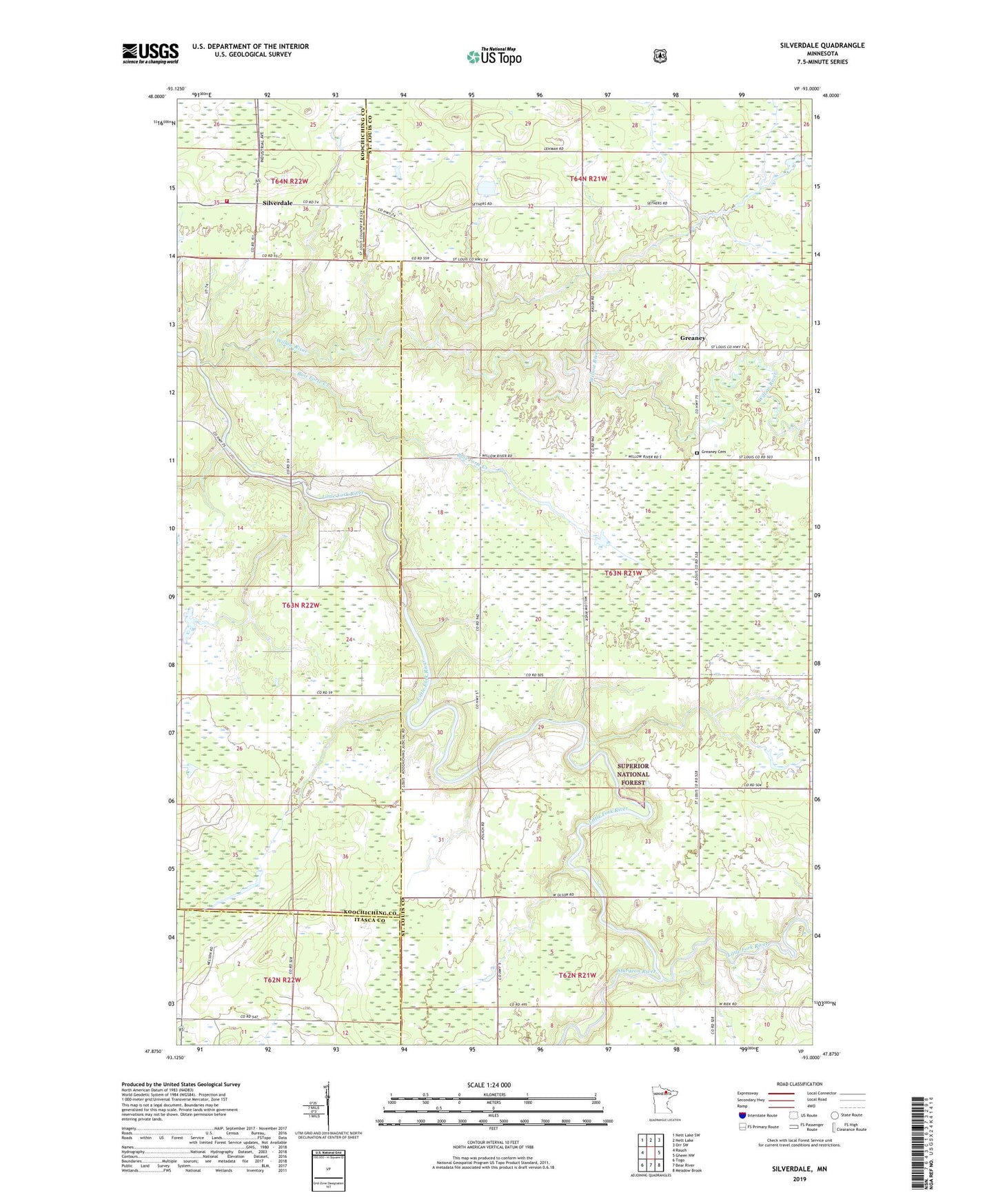 Silverdale Minnesota US Topo Map Image