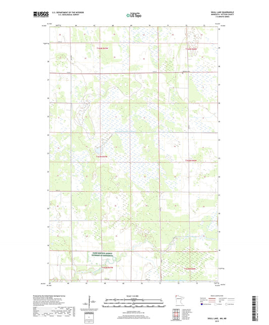 Skull Lake Minnesota US Topo Map Image