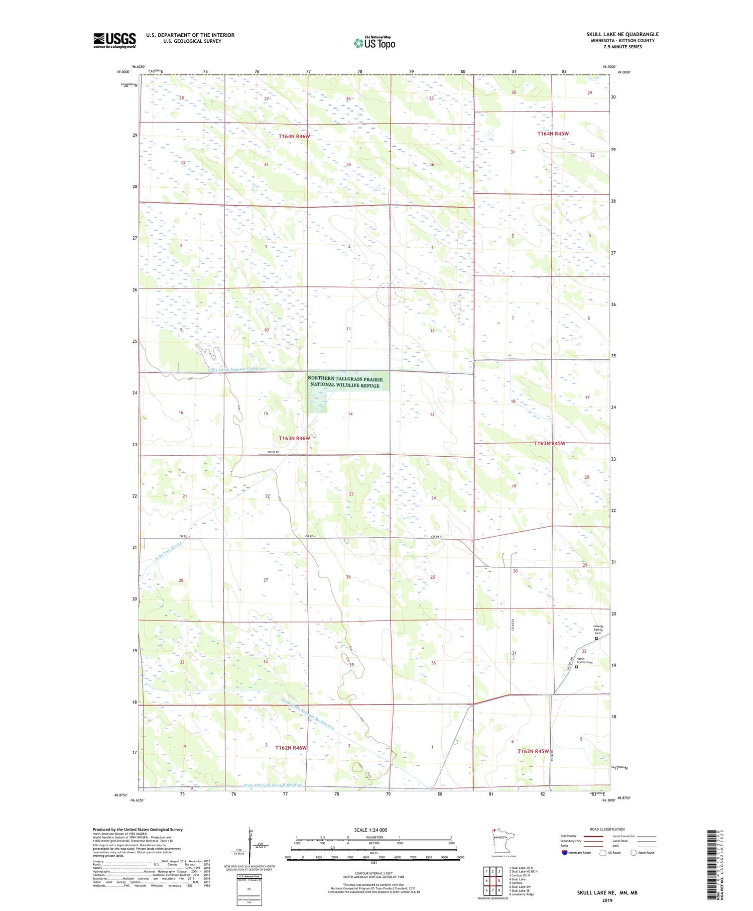 Skull Lake NE Minnesota US Topo Map Image