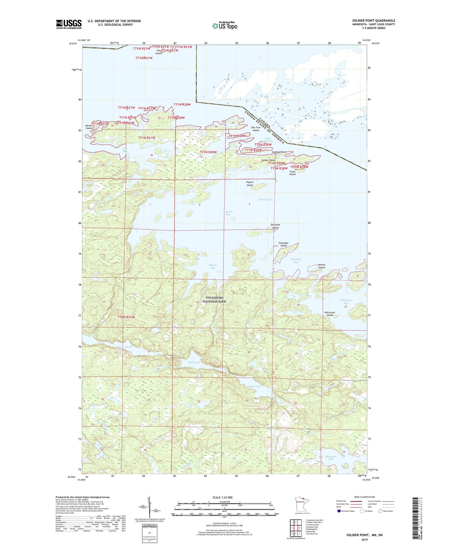 Soldier Point Minnesota US Topo Map Image