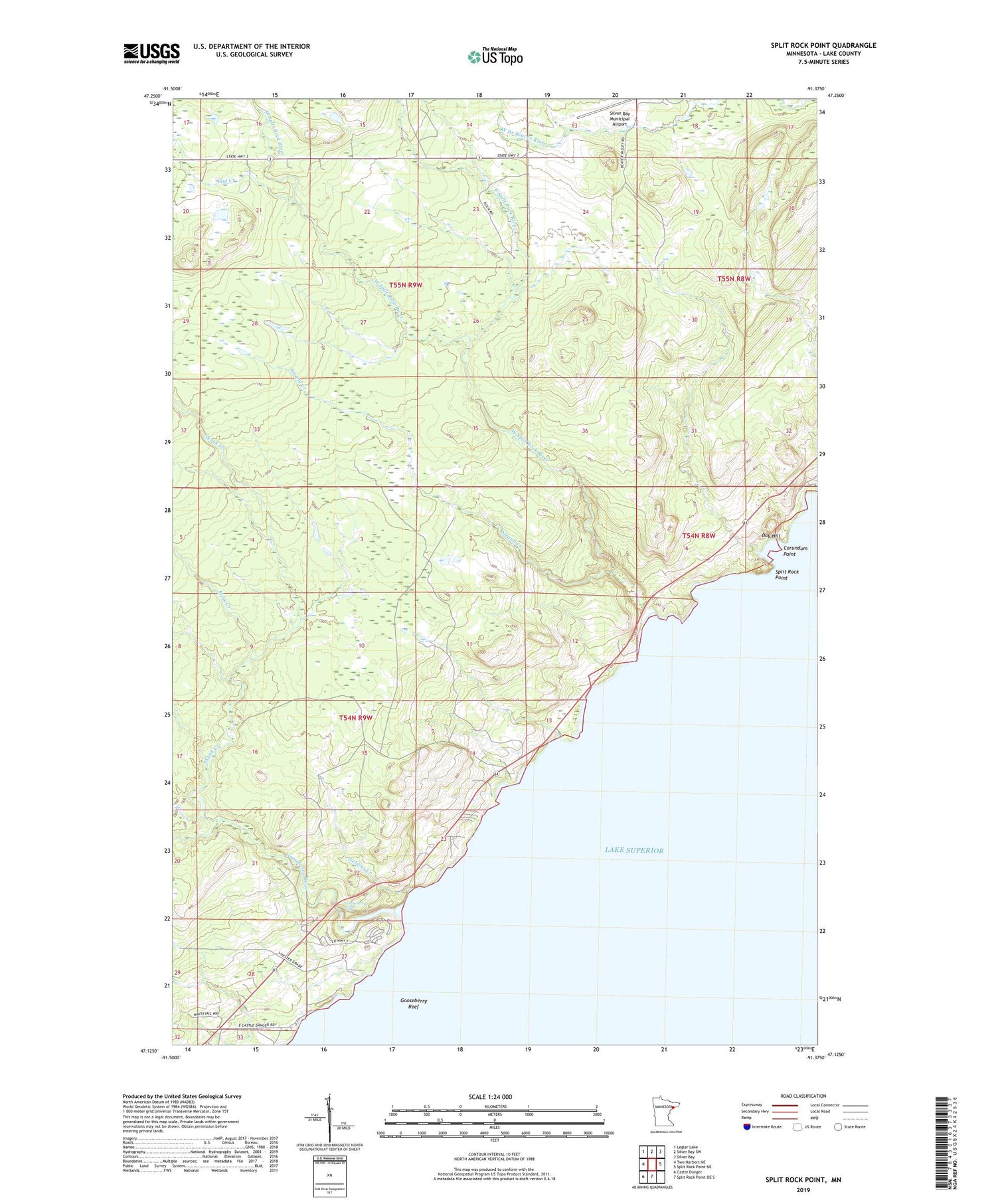 Split Rock Point Minnesota US Topo Map Image