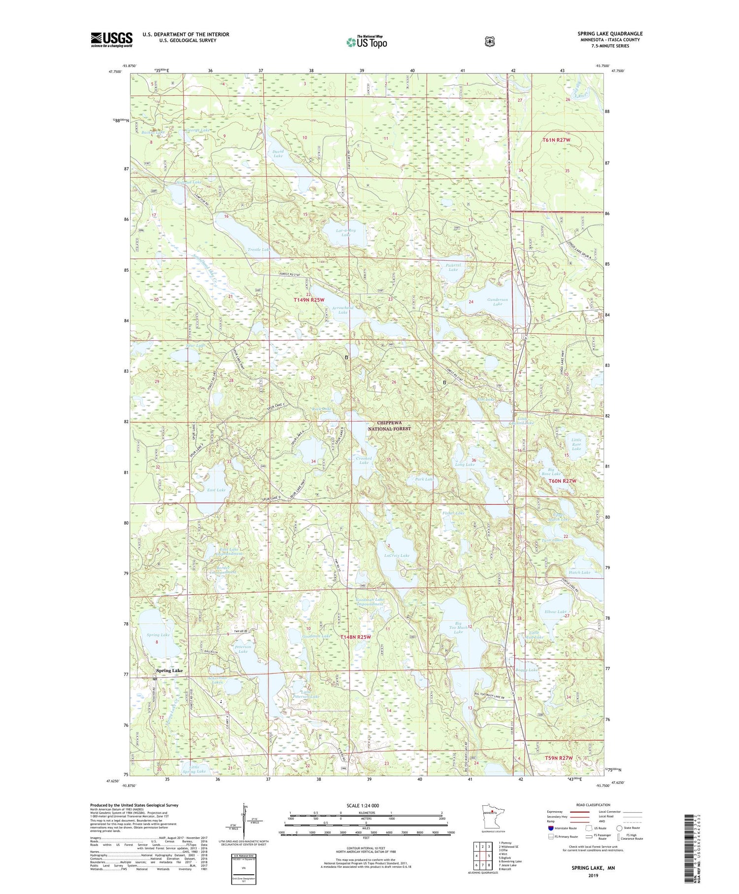 Spring Lake Minnesota US Topo Map Image