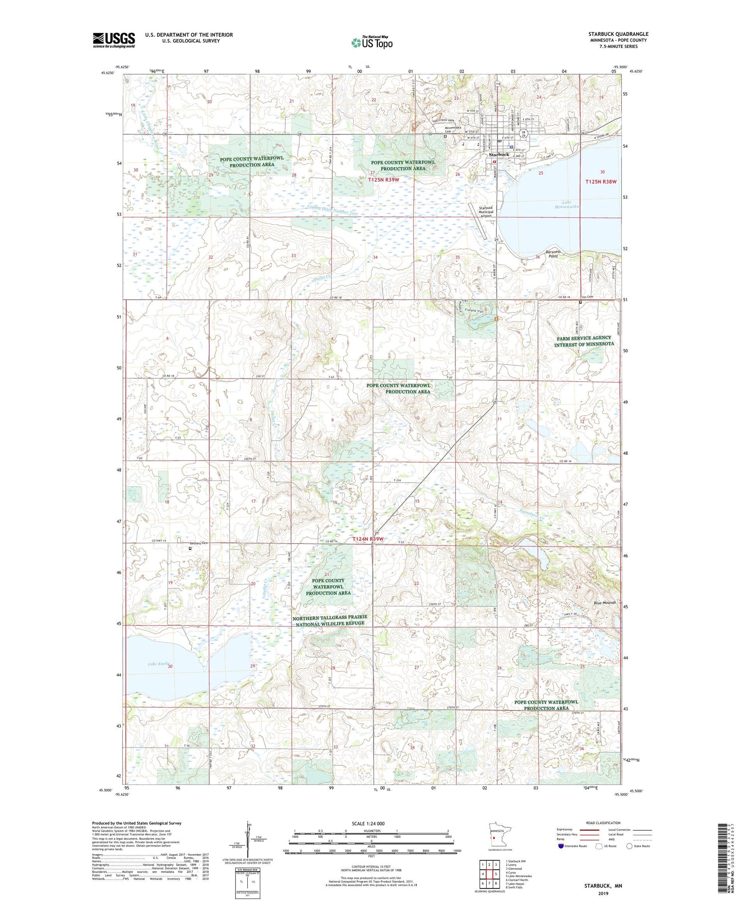 Starbuck Minnesota US Topo Map Image