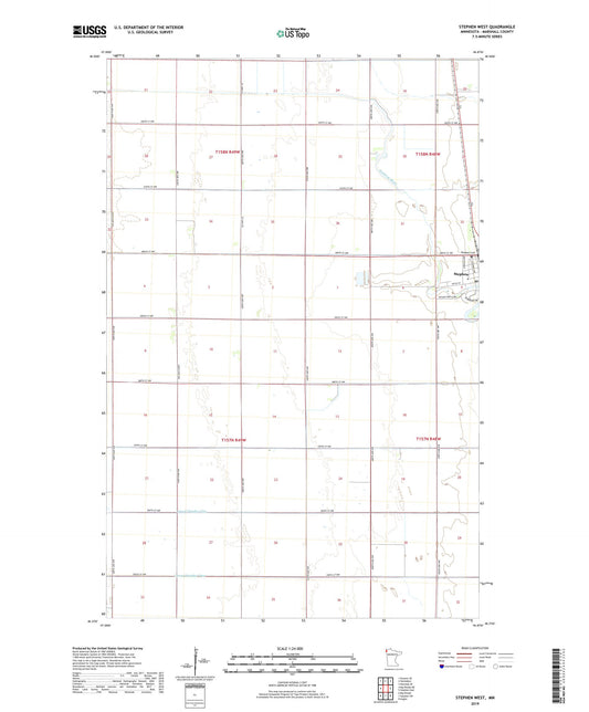 Stephen West Minnesota US Topo Map Image