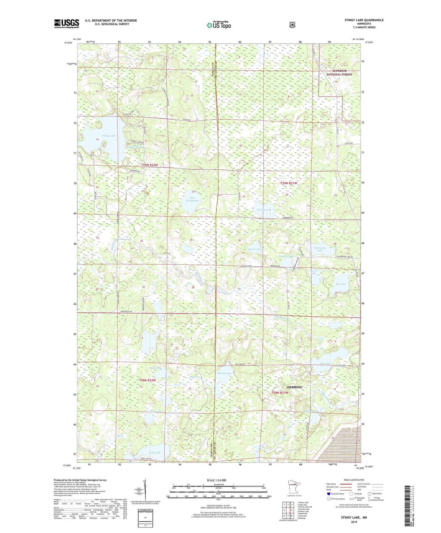Stingy Lake Minnesota US Topo Map Image