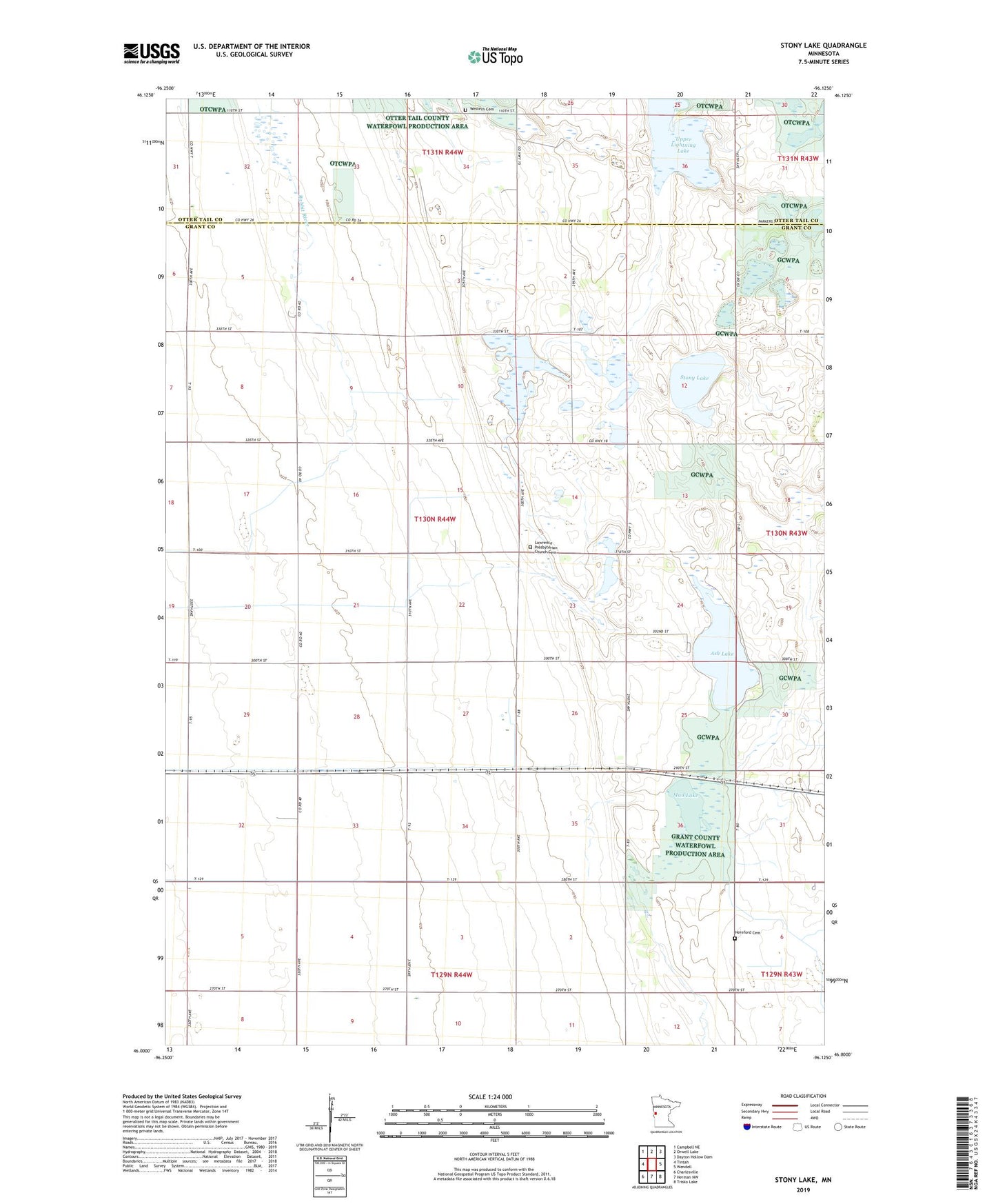 Stony Lake Minnesota US Topo Map Image