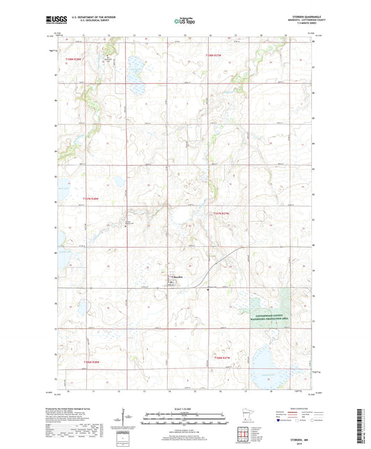 Storden Minnesota US Topo Map Image