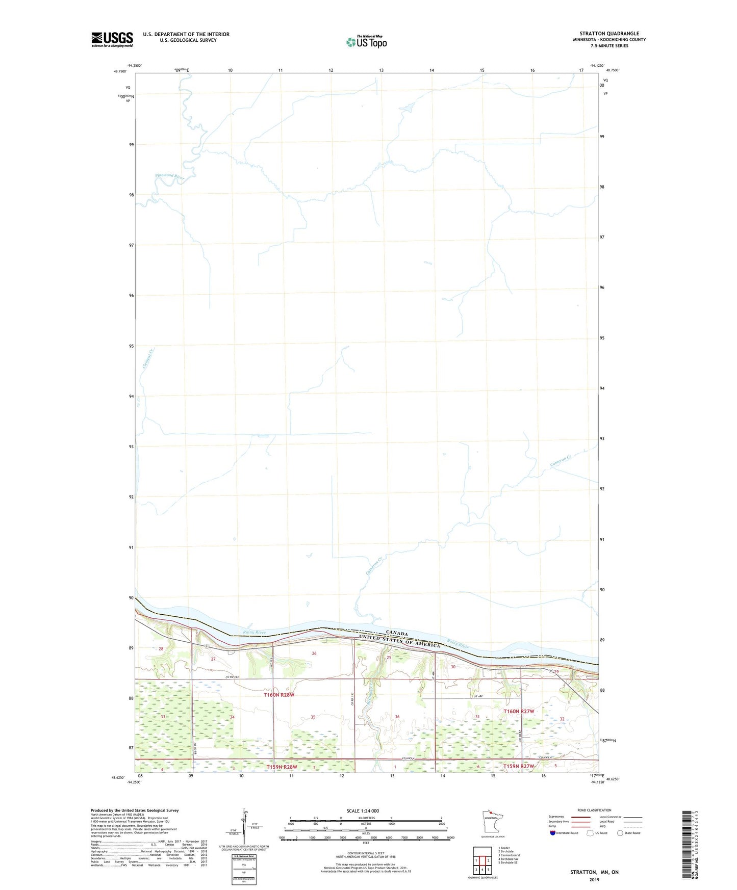 Stratton Minnesota US Topo Map Image