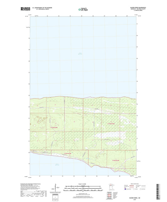 Sucker Creek Minnesota US Topo Map Image