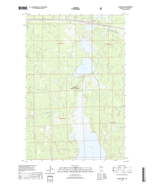 Sucker Lakes Minnesota US Topo Map Image