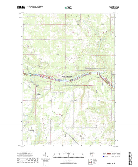 Sunrise Minnesota US Topo Map Image