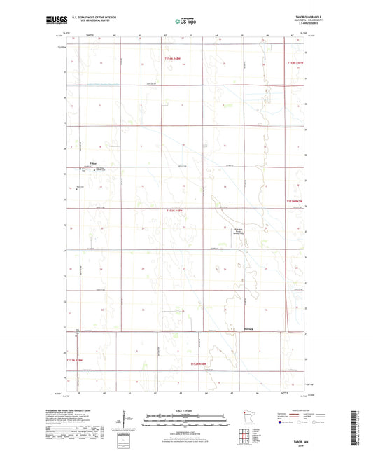 Tabor Minnesota US Topo Map Image