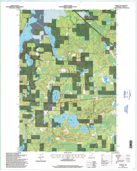 Classic USGS Tobique Minnesota 7.5'x7.5' Topo Map Image