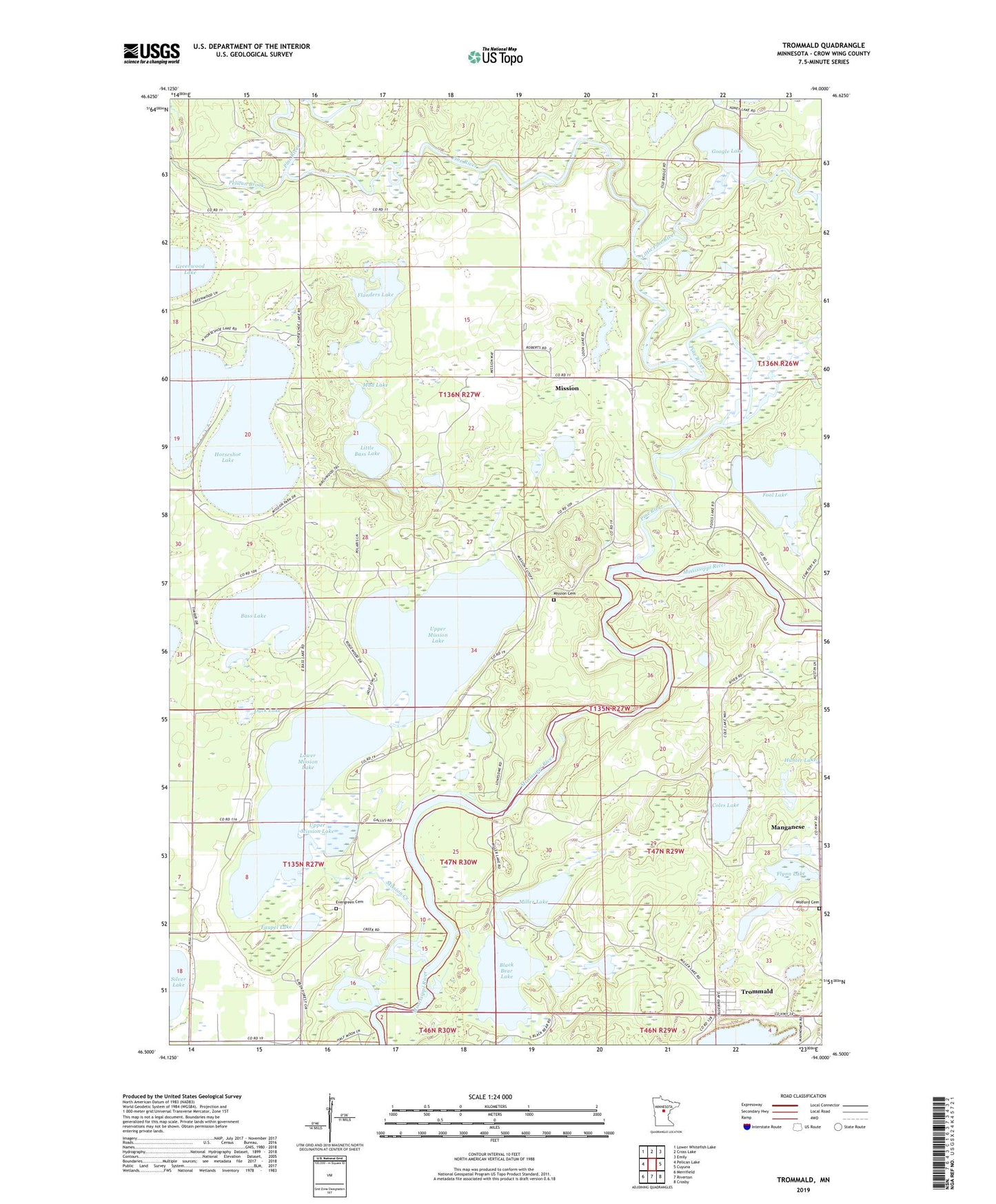 Trommald Minnesota US Topo Map Image