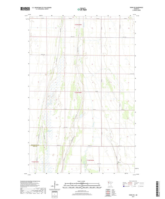 Viking SW Minnesota US Topo Map Image