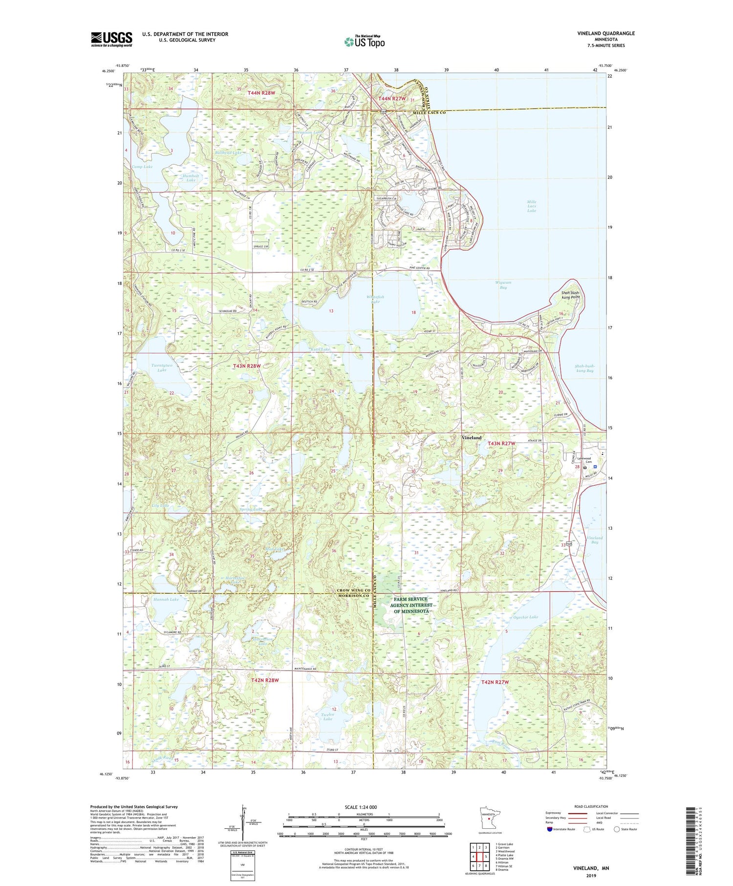 Vineland Minnesota US Topo Map Image