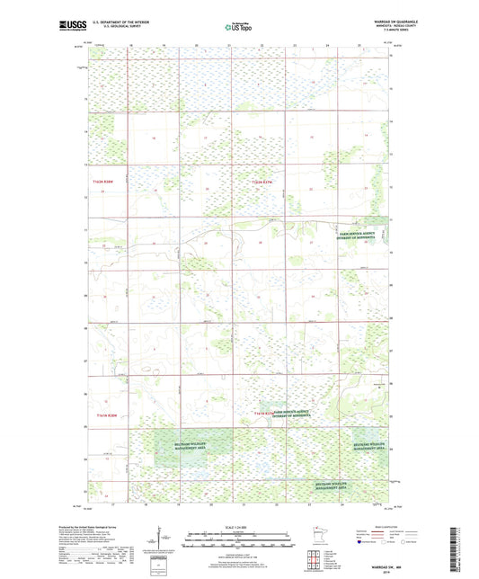 Warroad SW Minnesota US Topo Map Image